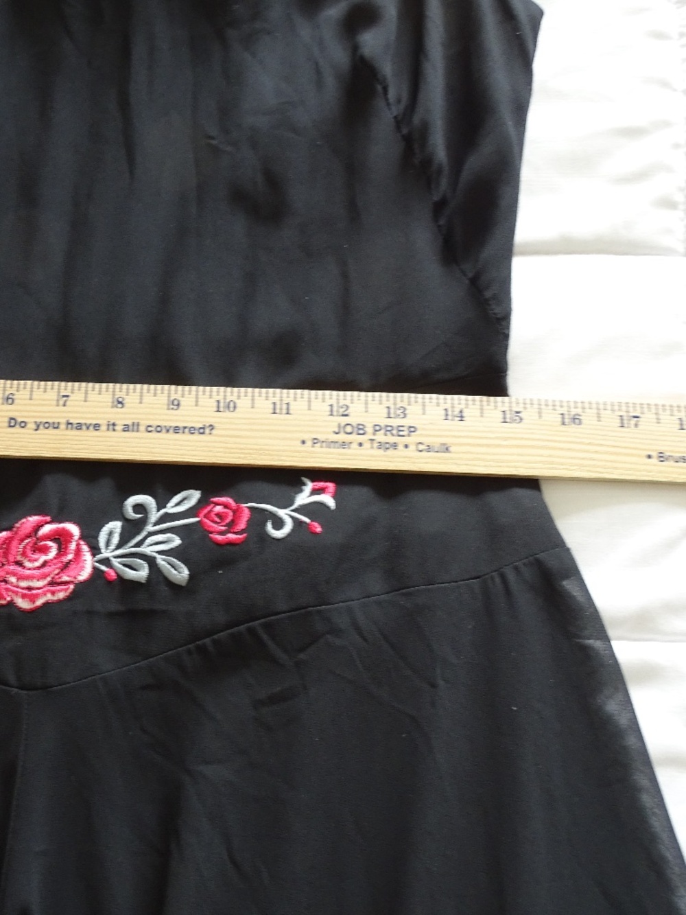 Bisou Bisou Sleeveless Dress with Rose Embroidered Drop Waist - Picture 5 of 6